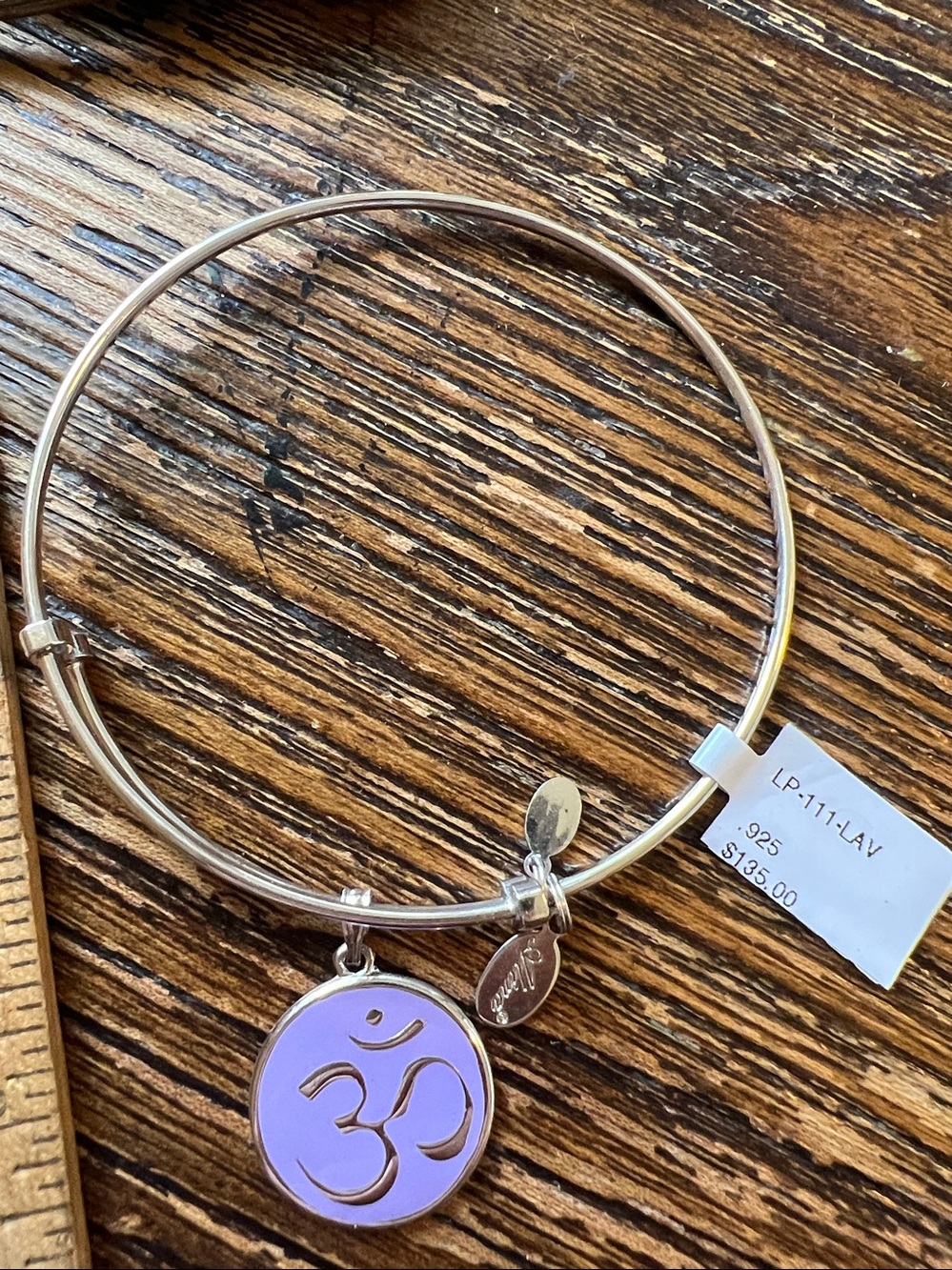 NWT Alina Sterling Silver Ohm charm bracelet